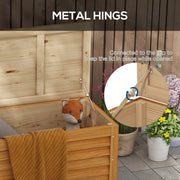 Wooden Deck Box Outdoor Garden Storage by Outsunny