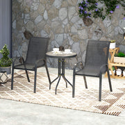 Three Piece Outdoor Garden Furniture Set in Black by Outsunny