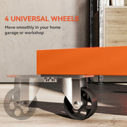Engine Stand with 360° Rotating Head for Safe Home Garage Repairs Orange Black AOSOM