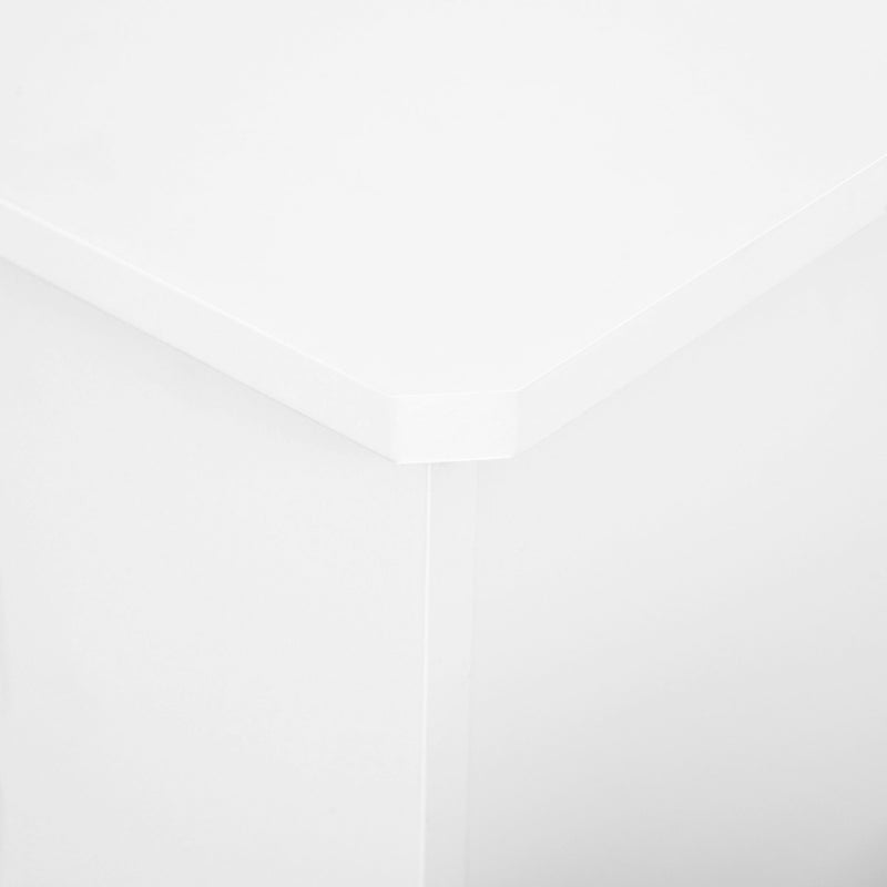 Modern MDF Radiator Cover Cabinet With Horizontal Slats For Living Room Or Bedroom, White