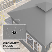 Light Grey 3 x 3 m Garden Gazebo with Double Roof and Removable Sidewalls by Outsunny