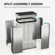 Sensor Kitchen Bin 55L Hands Free with Slim Space Saving Design Silver Tone Homcom