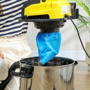 1200W Wet and Dry Vacuum Cleaner With Blower and Triple Filters for Home or Workshop Black AOSOM