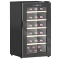 Black 41 Bottle Wine Fridge 91L with Glass Door LED Light and Touch Control by HOMCOM
