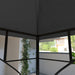 Black 3x3m Replacement Gazebo Canopy Double Tier Roof for Garden and Patio by Outsunny