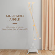 Full Length LED Dressing Mirror With Storage Shelf and 3 Light Modes, White