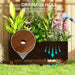 Brown Wooden Garden Planter with Trellis for Climbing Plants 90x43x150cm by Outsunny