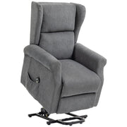 Electric Power Lift Recliner Chair for Elderly with Remote and Footrest for Living Room Charcoal Grey