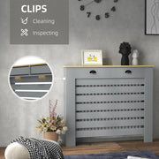 Grey Slim Radiator Cover With Drawer 95.5H x 111Wcm by HOMCOM