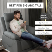 Electric Riser Recliner Chair with Massage and Lift Assist for Elderly Living Room Use Grey