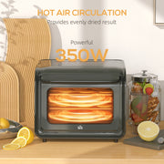 Black Six Tray Food Dehydrator Adjustable Temperature 35-70 Degrees Centigrade by HOMCOM