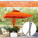 Orange 2.5m Cantilever Garden Parasol with Lever and Cross Base by Outsunny