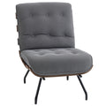 Modern Accent Chair with Thick Cushions for Comfortable Living Room or Bedroom Seating Dark Grey Homcom
