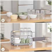 2 Tier Under Sink Storage Organiser with Sliding Drawers for Kitchen or Bathroom by Songmics