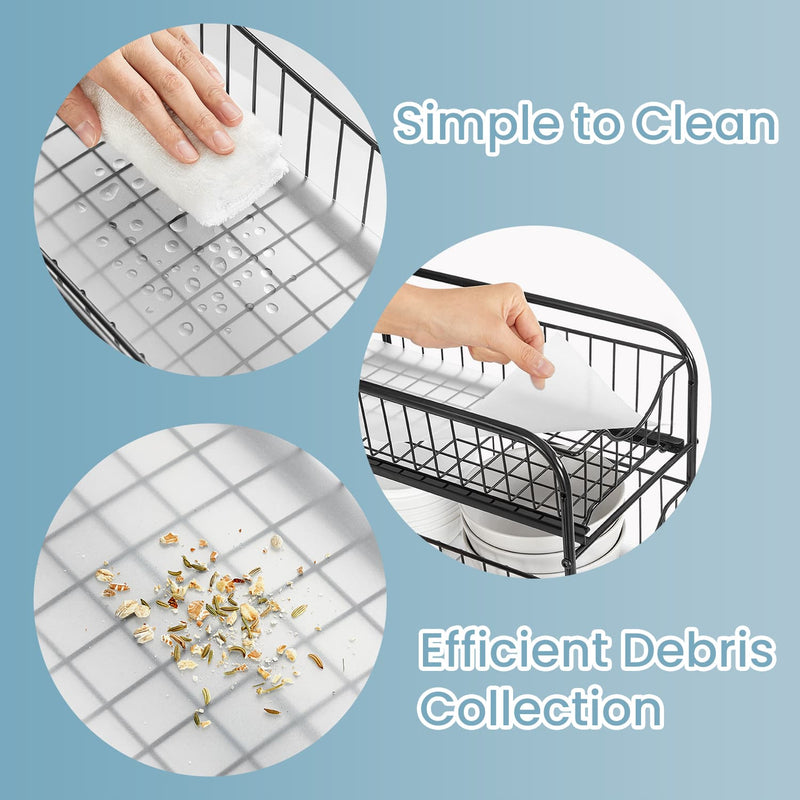 Set of 2 Two Tier Under Sink Storage Organisers for Bathroom and Kitchen by Songmics