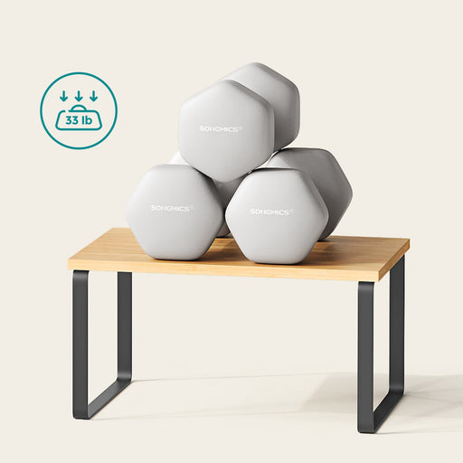 Set of 2 Kitchen Cabinet Organiser Shelves 29.7 cm for Worktops and Storage by Songmics