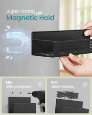 Magnetic Spice Rack Set for Fridge or Oven No Drilling Kitchen Storage Solution by Songmics