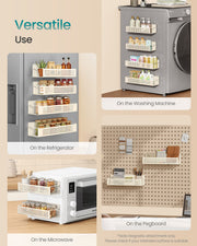 Magnetic Spice Rack Set for Fridge or Oven No Drilling Easy Installation by Songmics