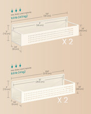 Magnetic Spice Rack Set for Fridge or Oven No Drilling Easy Installation by Songmics