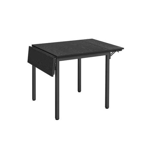 Folding Dining Table in Ebony and Ink Black Space Saving Design for Small Spaces by Vasagle