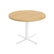 Round Farmhouse Dining Table for 4 in Golden Oak Wood Finish by Vasagle