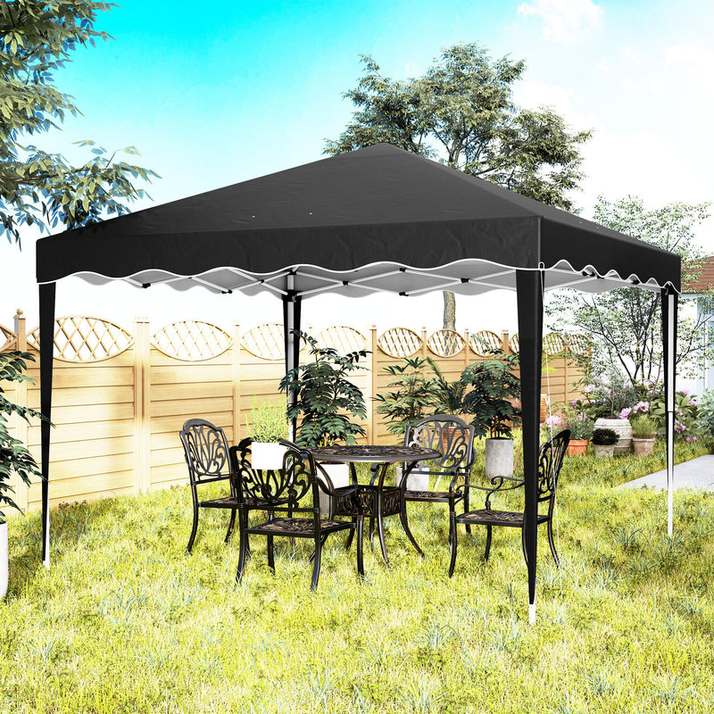 3x3m Black Pop Up Gazebo With Carrying Bag For Outdoor Events by Outsunny