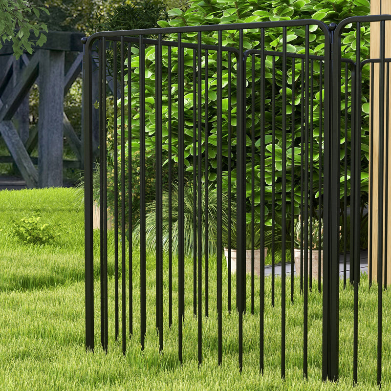 Heavy Duty 8 Panel Dog Playpen for Indoor and Outdoor Use Ideal for All Dog Sizes Black