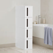Slim Storage Trolley with 4 Drawers and Wheels for Kitchen or Bathroom by Songmics