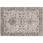Non Slip Washable Flannel Area Rug for Living Room Bedroom or Office 170 x 120 cm Beige