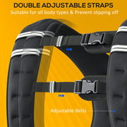 10kg Adjustable Weighted Vest for Running with Reflective Strips and Storage Pocket Black AOSOM