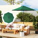 Green 3m Replacement Parasol Canopy UPF 50 Plus with Top Vent Fits 8 Rib Frames by Outsunny