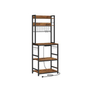 Kitchen Storage Rack with Shelves and Built In Power Outlet for Appliances by Vasagle