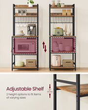 Kitchen Storage Rack with Shelves and Built In Power Outlet for Appliances by Vasagle