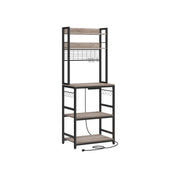 Kitchen Storage Rack with Power Outlet and Shelves for Appliances by Vasagle