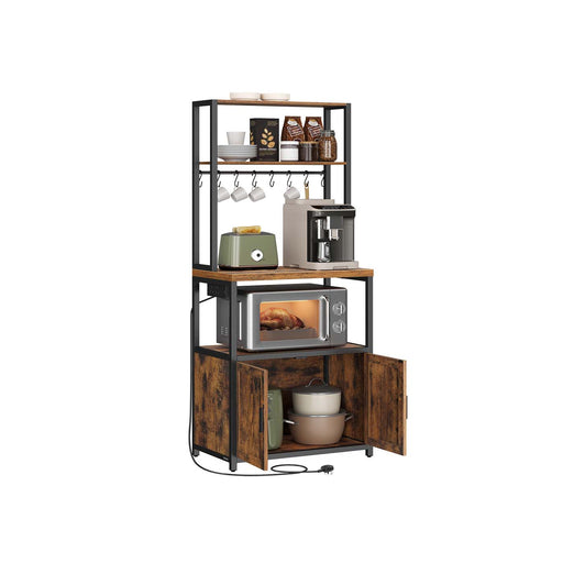 Kitchen Bakers Rack with Power Outlet and Storage Shelves for Appliances by Vasagle