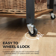 3 Tier Serving Trolley with Wheels and Storage Shelves for Kitchen or Bar by Vasagle