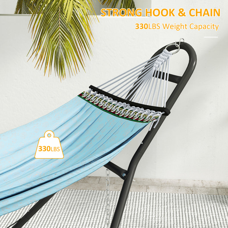 Hammock Stand for Garden or Patio with Adjustable Height and Strong Steel Frame Black Outsunny