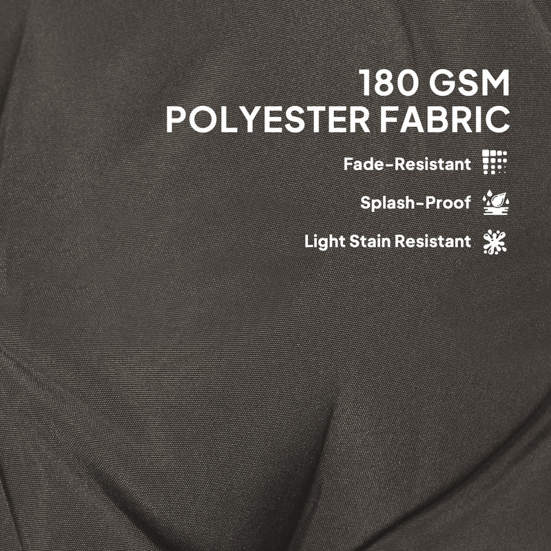 Set of Four Padded Garden Seat Cushions Charcoal Grey by Outsunny