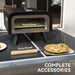 Portable Outdoor Gas Pizza Oven with 12 Inch Stone Peel and Thermometer Black by Outsunny