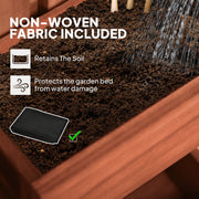 Wall Mounted Wooden Garden Planter with Trellis and Drainage Holes Brown by Outsunny