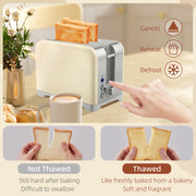 Retro Kettle and Toaster Breakfast Set with Fast Boil Function for Kitchen, Cream