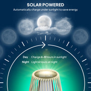 Grey 72 cm Solar Rattan Floor Lamp with Auto On Off LED for Garden and Patio by Outsunny