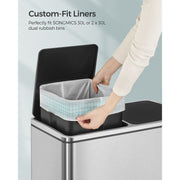 30L Drawstring Bin Bags 180 Strong Rubbish Sacks in 4 Rolls for Kitchen by Songmics (Liner Code 30A)