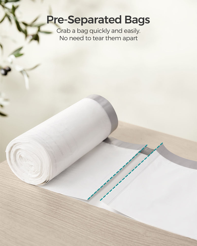 30L Drawstring Bin Bags 180 Strong Rubbish Sacks in 4 Rolls for Kitchen by Songmics (Liner Code 30A)