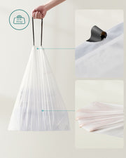 30L Drawstring Bin Bags 180 Strong Rubbish Sacks in 4 Rolls for Kitchen by Songmics (Liner Code 30A)
