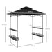 Grey BBQ Grill Gazebo with Shelves 150 x 240cm by Outsunny