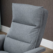 Swivel Recliner Massage Armchair With Footstool And Remote For Home Comfort Grey