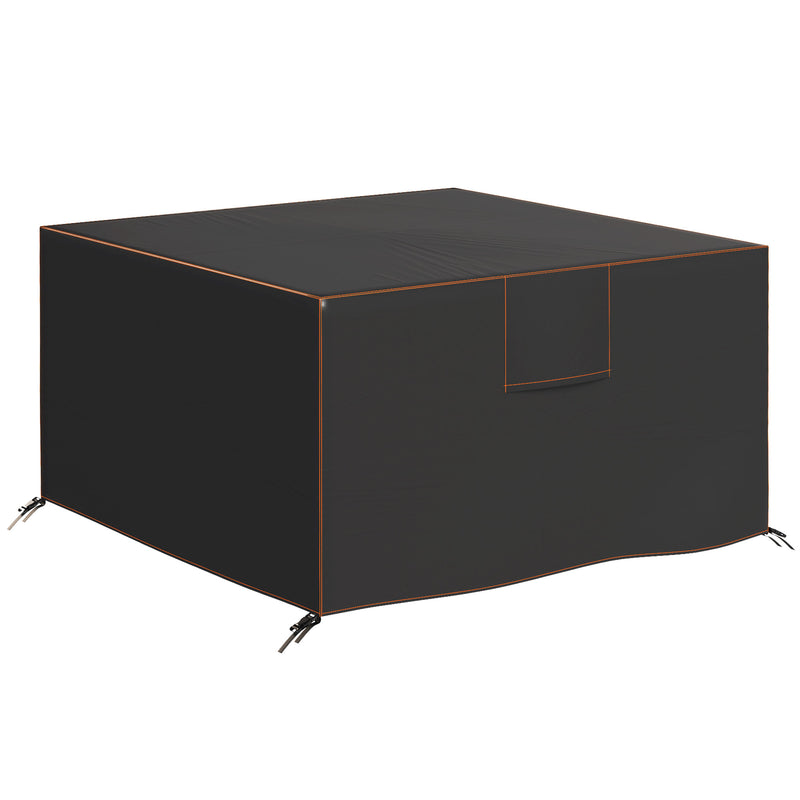 Garden Furniture Cover Waterproof UV Protection for Square Tables and Chairs Black