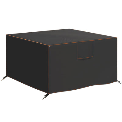 Garden Furniture Cover Waterproof UV Protection for Square Tables and Chairs Black Outsunny