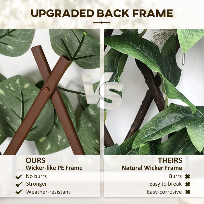Artificial Leaf Privacy Fence for Garden or Balcony Maintenance Free Greenery Screen Green Outsunny
